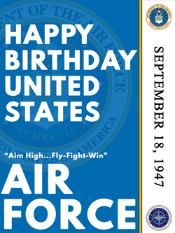 Image of United States Air Force Birthday Poster