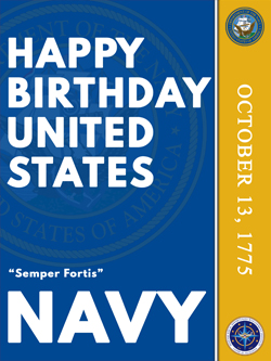 Image of United States Navy Birthday Poster