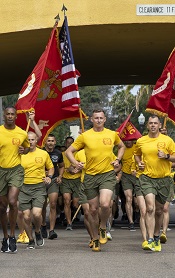 Marines Running in Formation