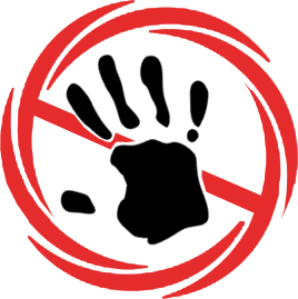 Stop/No Symbol with Raised Palm